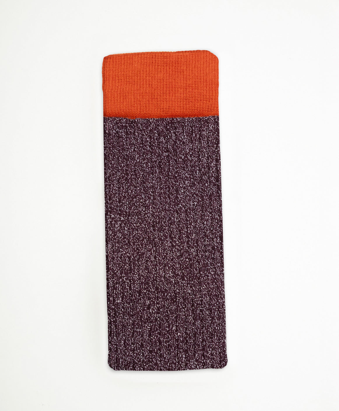 Calcetín Largo purpurina Tinto y Naranja