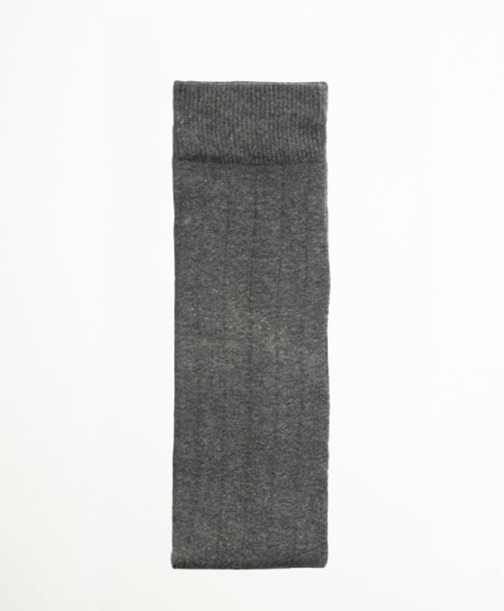 Ribbed Total Grey Calcetín Largo canalé gris