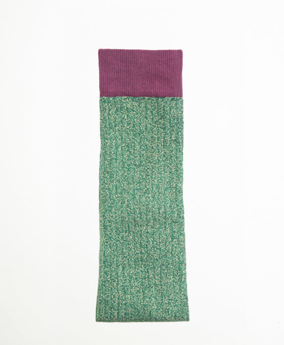 Calcetin Largo purpurina verde