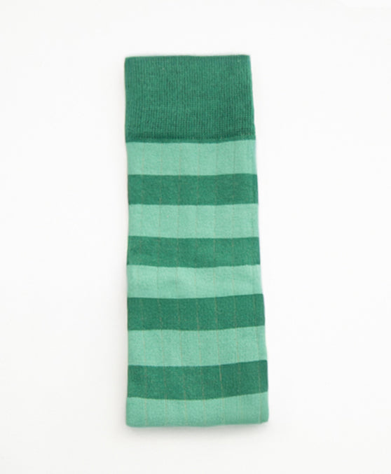 Stripes Green Calcetín Largo Rayas Verde