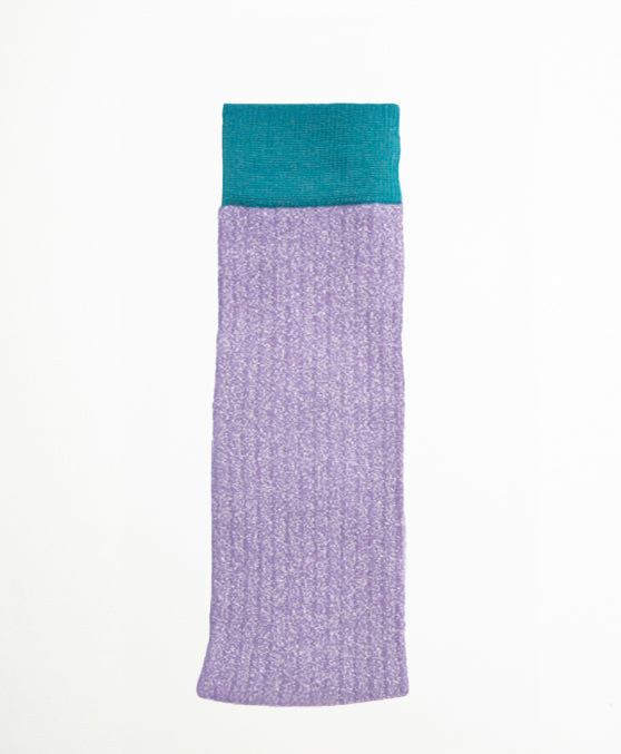 Calcetin Largo purpurina morado