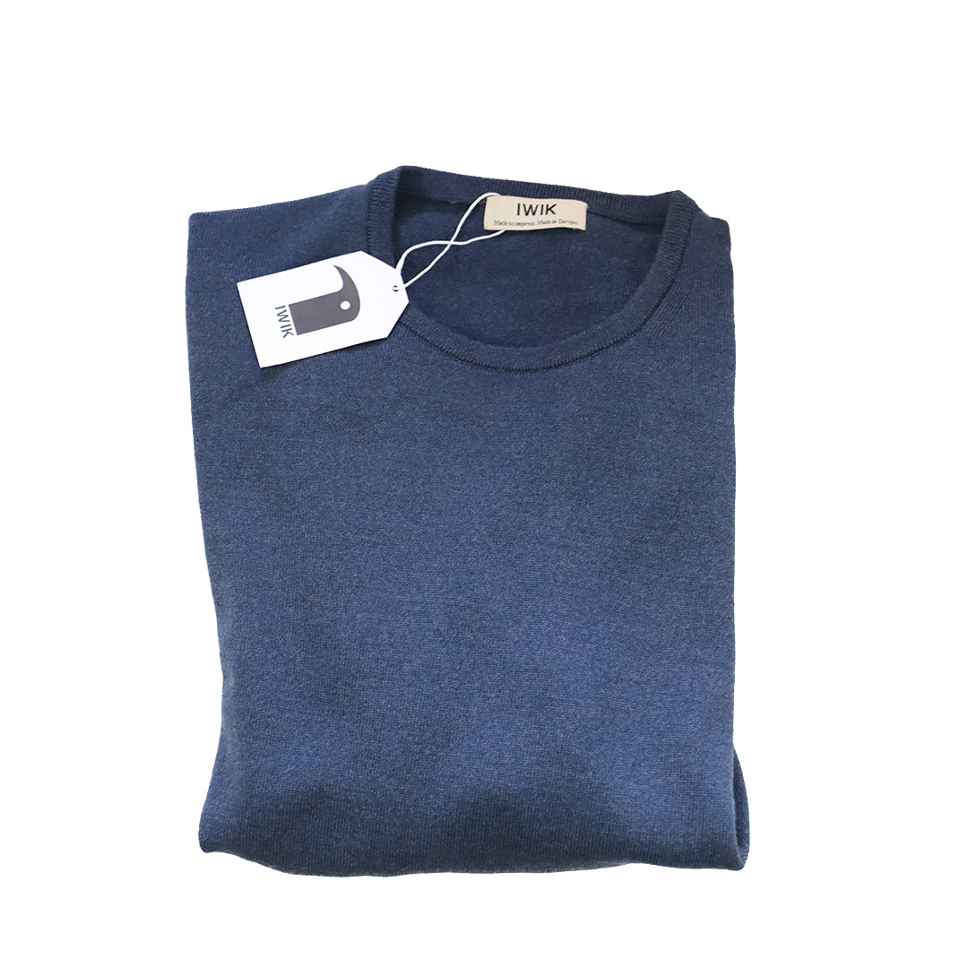 Jersey cuello redondo azul