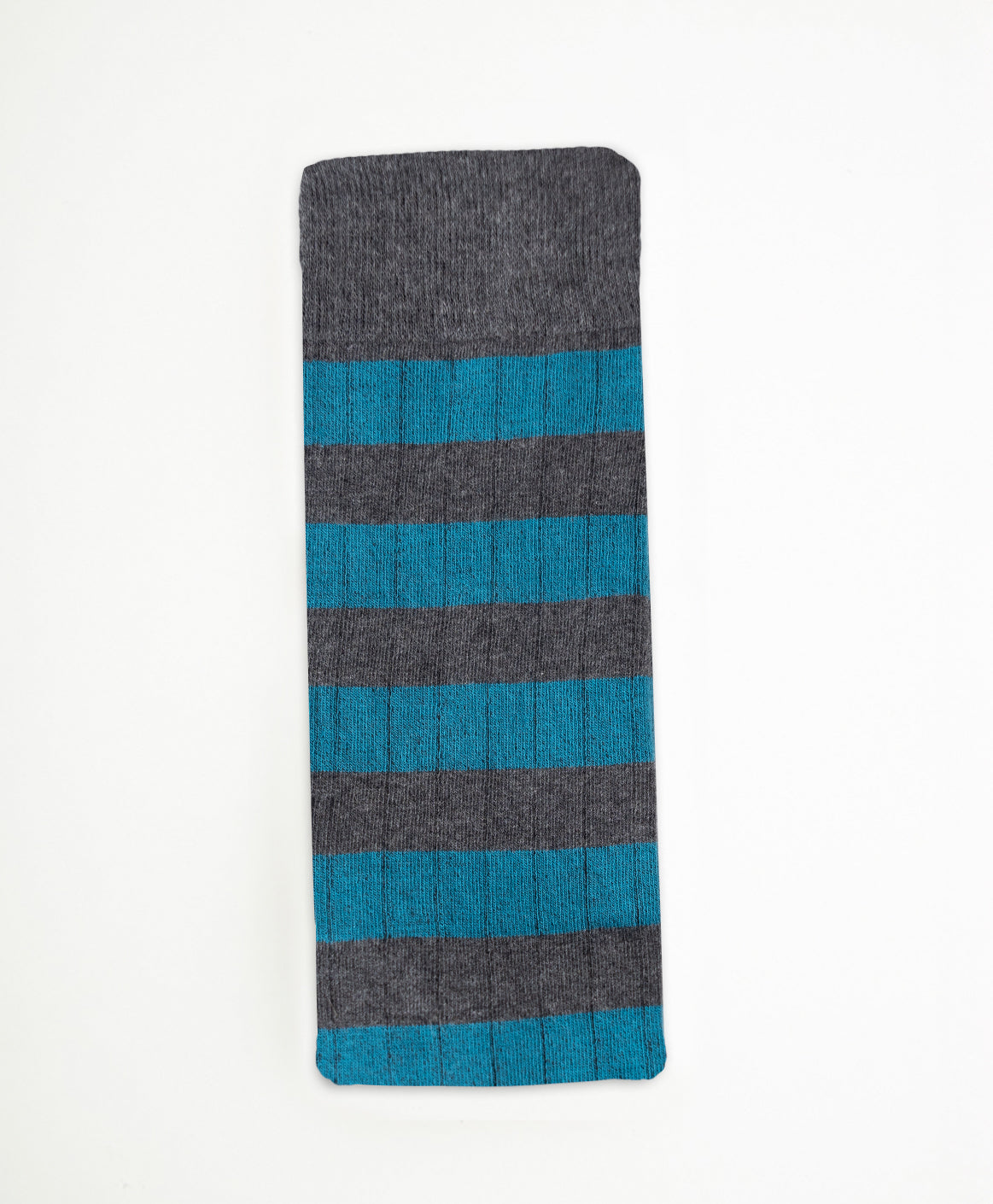 Stripes Calcetín Largo Azul Petróleo y Gris