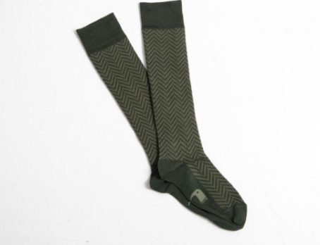 Calcetin Largo  espiga verde
