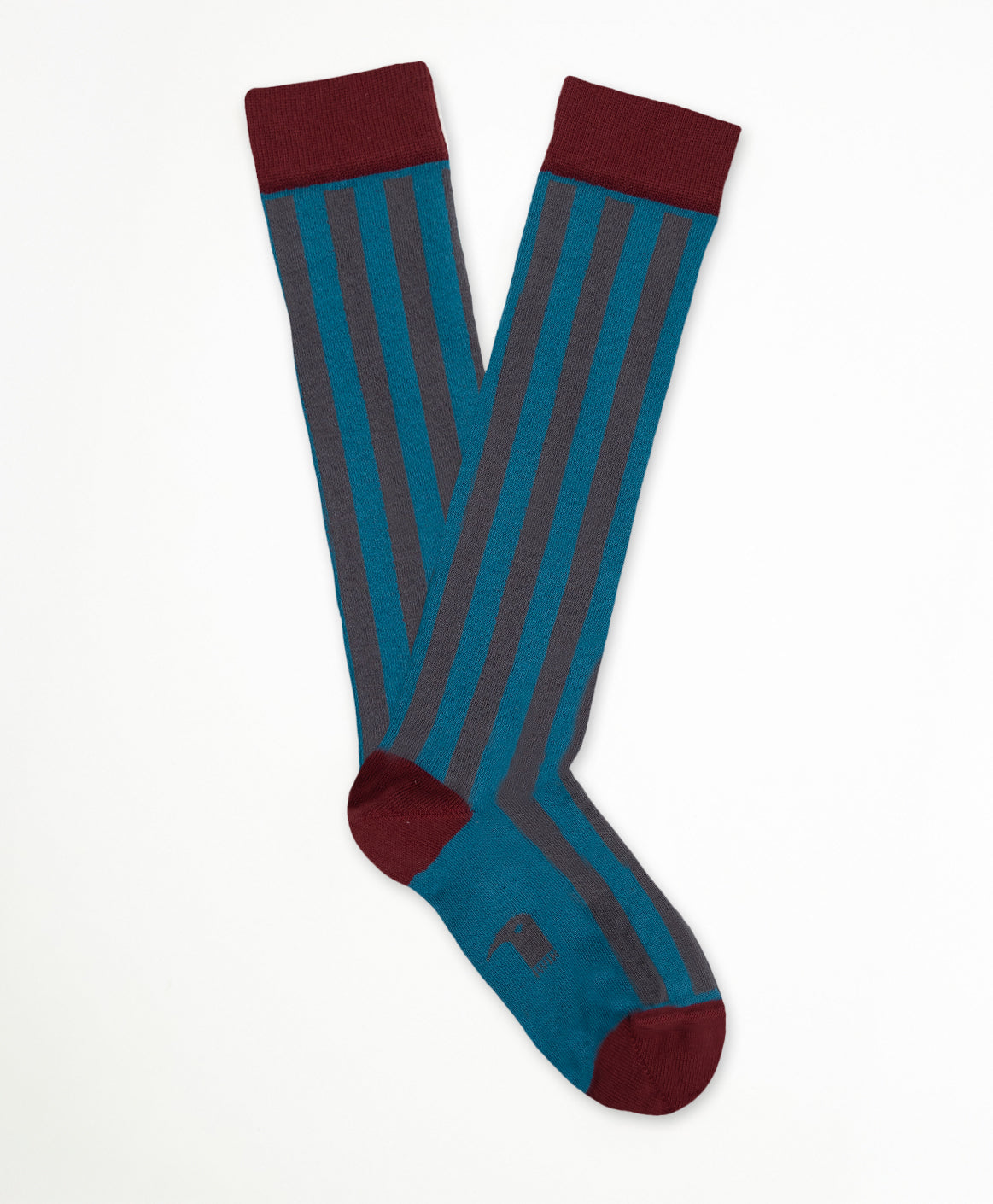 Calcetín Largo rayas vertical azul