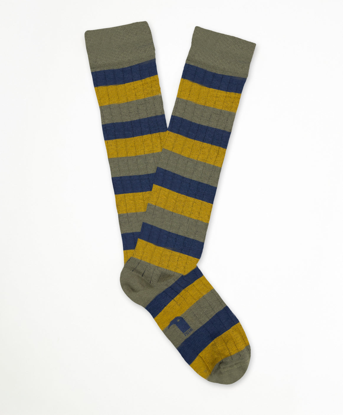 Stripes Calcetín Largo tres rayas azul