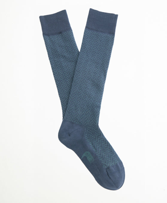 Calcetin Largo  espiga azul