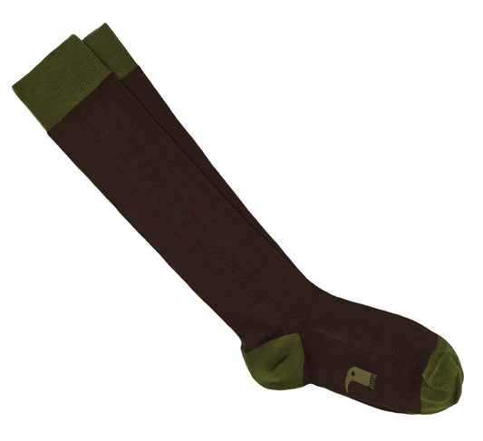 Calcetín Largo Canale Marrón y verde