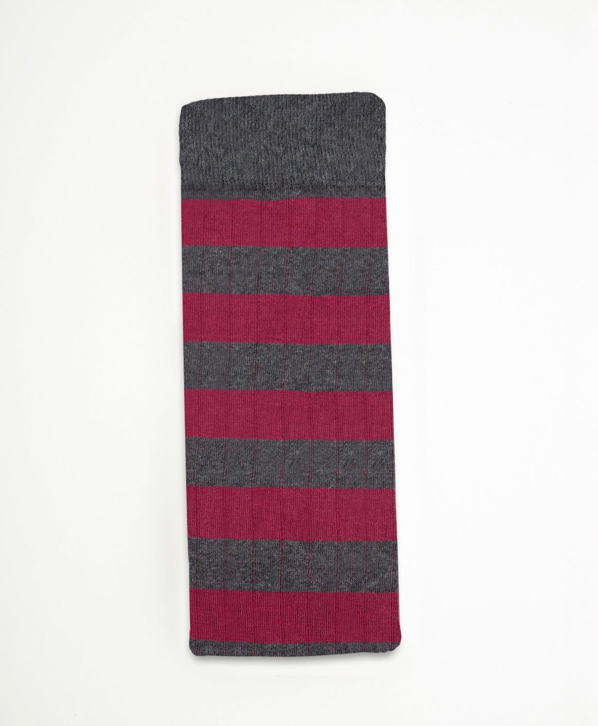 Stripes Calcetín Largo Burdeos y Gris