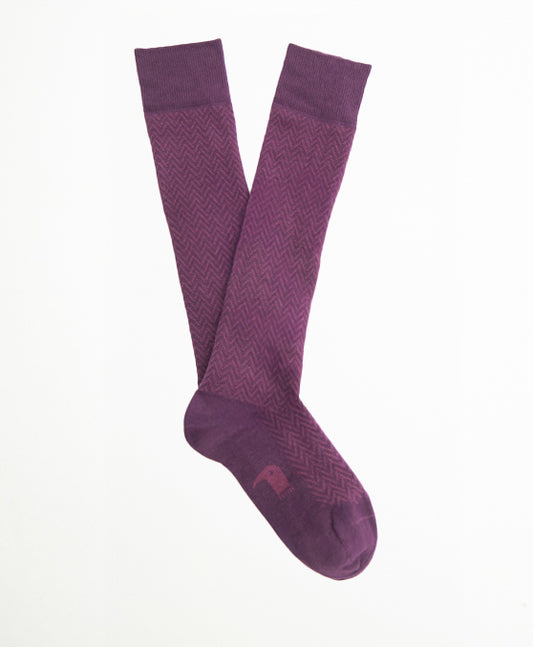Calcetín Largo  espiga morada