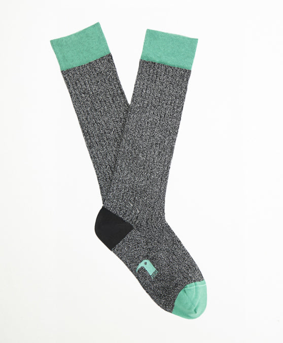 Calcetin Largo purpurina negro