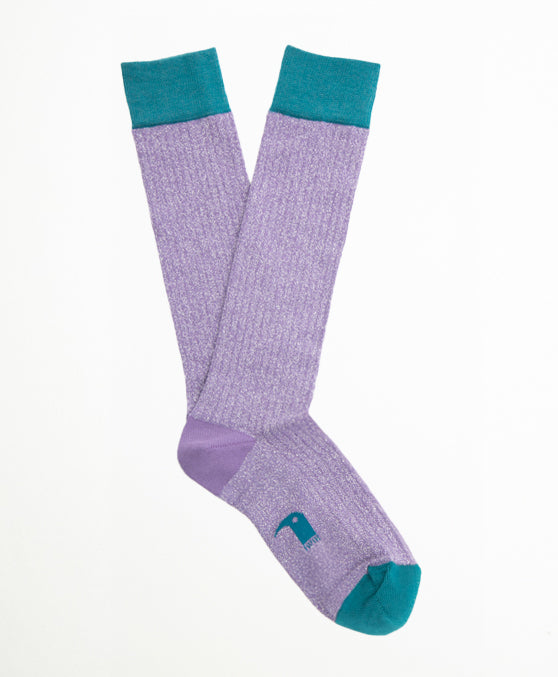 Calcetin Largo purpurina morado