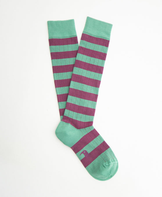 Stripes Burgundy Esmerald Largo Rayas Verde agua  y guinda