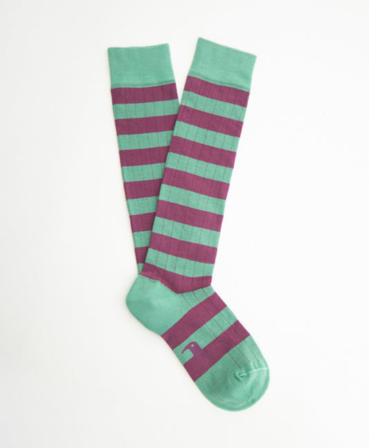 Stripes Burgundy Esmerald Largo Rayas Verde agua  y guinda